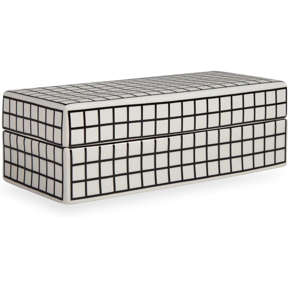 imageNow House by Jonathan Adler Grid Decorative Box Black and White
