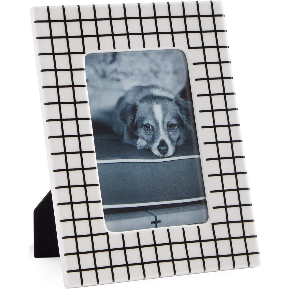 imageNow House by Jonathan Adler Grid Frame 4quot x 6quot Black and WhiteBlackWhite