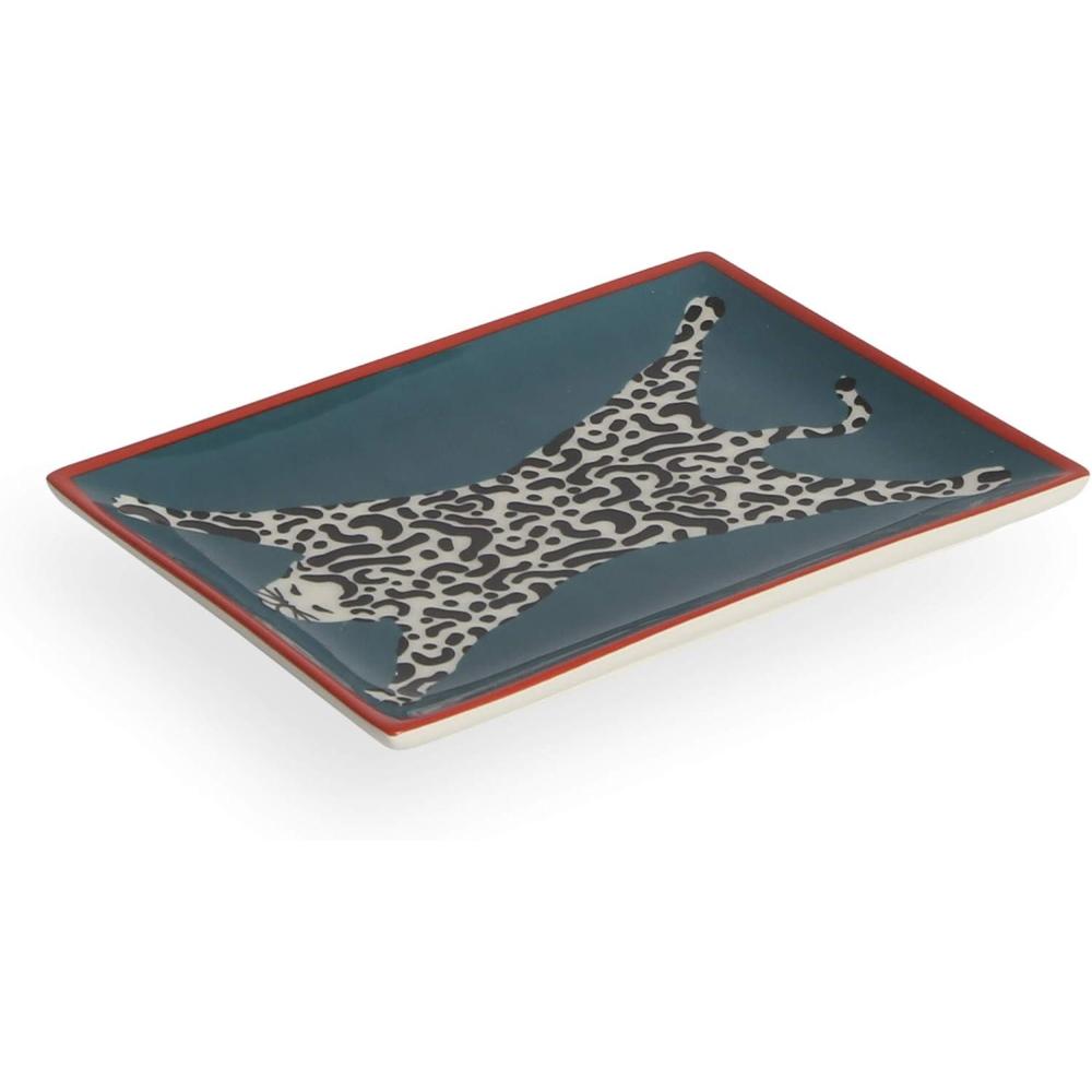 imageNow House by Jonathan Adler Mod Leopard Catchall Tray Deep Teal