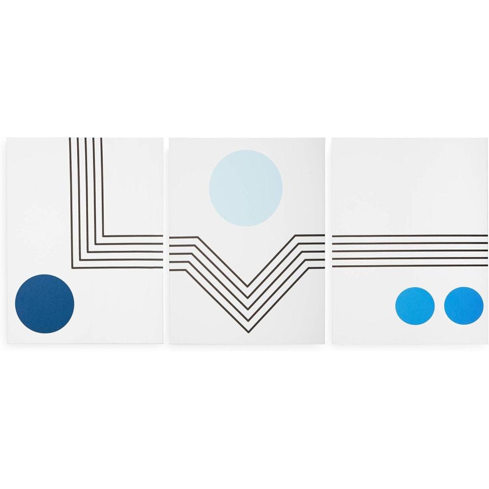 imageNow House by Jonathan Adler Mod Lines Printed Canvas Triptych