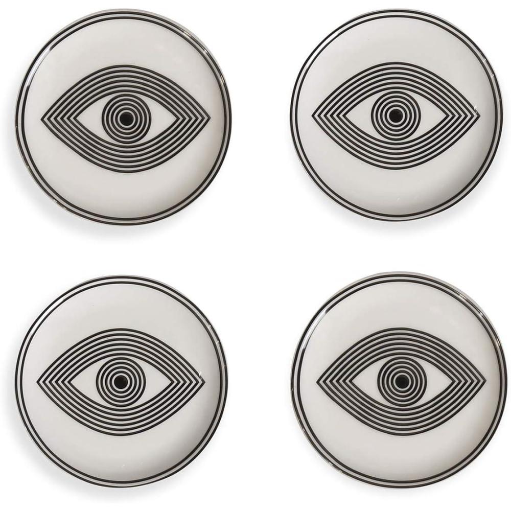 imageNow House by Jonathan Adler Wink Coasters Black and White