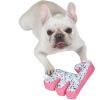 Jonathan Adler: Now House Oxford Miami Bone Chew Toy | Adorable Bone Shape Fabric Chew Toy for Dogs, Great Addition to Your Dog Toy Bin or Dog Toy Basket(Terrazzo)
