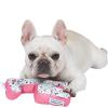 Jonathan Adler: Now House Oxford Miami Bone Chew Toy | Adorable Bone Shape Fabric Chew Toy for Dogs, Great Addition to Your Dog Toy Bin or Dog Toy Basket(Terrazzo)