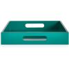 Now House by Jonathan Adler Chroma Lacquer Rectangular Tray, Black(Emerald)