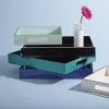 Now House by Jonathan Adler Chroma Lacquer Rectangular Tray, Black(Light Blue)
