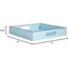 Now House by Jonathan Adler Chroma Lacquer Rectangular Tray, Black(Light Blue)