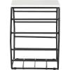 Now House by Jonathan Adler Convex Grid Accent Table, Black and White