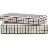 Now House by Jonathan Adler Grid Decorative Box, Black and White