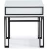 Now House by Jonathan Adler Grid End Table, Black and White