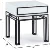 Now House by Jonathan Adler Grid End Table, Black and White