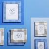 Now House by Jonathan Adler Grid Frame, 4″ x 6″, Black and White(Blue/White)