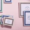 Now House by Jonathan Adler Grid Frame, 4″ x 6″, Black and White(Blue/White)
