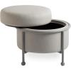 Now House by Jonathan Adler Loop Upholstered Storage Ottoman, Cannes Silver