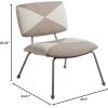 Now House by Jonathan Adler Matteo Upholstered Chair Accent, Praline