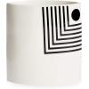 Now House by Jonathan Adler Small Mod Lines Vase, Black and White(Small)