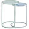 Now House by Jonathan Adler Vally Nesting Side Tables Set of 2, Mint and Blue