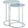 Now House by Jonathan Adler Vally Nesting Side Tables Set of 2, Mint and Blue