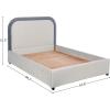 Now House by Jonathan Adler Vally Queen Bed, Dove