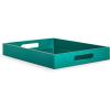 Now House by Jonathan Adler Chroma Lacquer Rectangular Tray, Blue(Emerald)