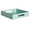 Now House by Jonathan Adler Chroma Lacquer Rectangular Tray, Blue(Mint)