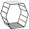 Now House by Jonathan Adler Convex Grid Accent Table, Black and White