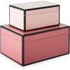 Now House by Jonathan Adler Decorative Accessories Stacking Boxes, White(Pink)