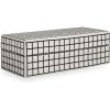Now House by Jonathan Adler Grid Decorative Box, Black and White