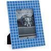 Now House by Jonathan Adler Grid Frame, 4″ x 6″, Black and White(Blue/White)