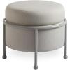 Now House by Jonathan Adler Loop Upholstered Storage Ottoman, Cannes Silver