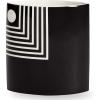 Now House by Jonathan Adler Small Mod Lines Vase, Black and White(Small)