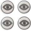 Now House by Jonathan Adler Wink Coasters, Black and White