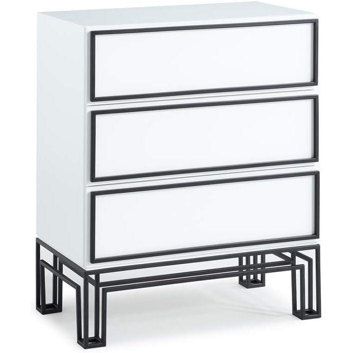image:imageNow House by Jonathan Adler Grid 3Drawer Dresser Black and White